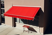 Awning red architecture building.