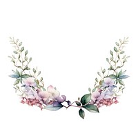 Funeral border pattern flower wreath.