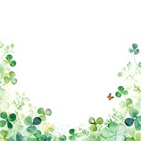 Lucky clover border backgrounds pattern plant.