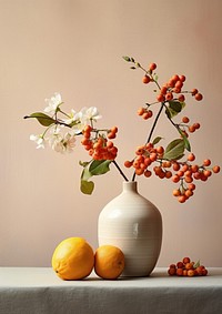 Flower fruit pear vase.