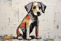 A dog art painting animal.