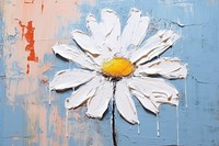 Daisy flower art painting inflorescence.