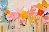 Flower border art abstract painting.