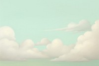Painting of clouded green sky backgrounds outdoors nature.