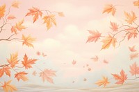 Painting of falling Autumn leaves backgrounds autumn plant.