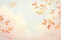 Painting of falling Autumn leaves backgrounds outdoors autumn.