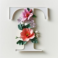 Letter T font flower petal plant.
