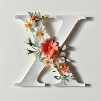 Letter X font flower plant text.