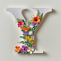 Letter Y font flower alphabet pattern.