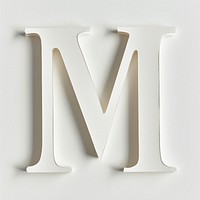 Letter M font alphabet text white background.