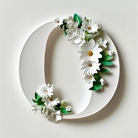 Letter O font flower plant daisy.