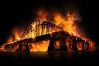 Bridge fire architecture bonfire.