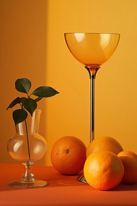 Glass grapefruit orange drink.