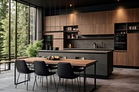 Modern Contemporary kitchen room interior architecture furniture building.