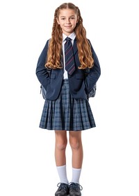 Photo of student footwear tartan skirt.