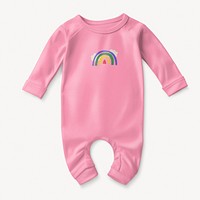 Pink rainbow baby romper, kids clothing