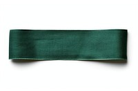 Piece of dark green cloth textile adhesive strip white background accessories turquoise.