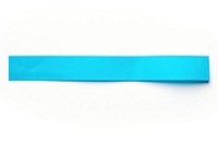 Piece of neon-blue paper adhesive strip white background accessories turquoise.
