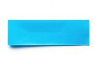Piece of neon-blue paper adhesive strip white background simplicity turquoise.