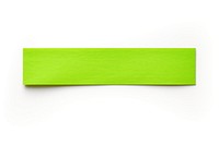 Piece of neon-green paper adhesive strip white background accessories rectangle.