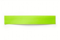 Piece of neon-green paper adhesive strip white background accessories rectangle.