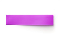 Piece of neon-purple paper adhesive strip white background simplicity rectangle.