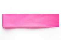 Piece of neon-pink paper adhesive strip white background simplicity rectangle.