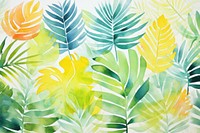 Tropical leaves backgrounds painting pattern.