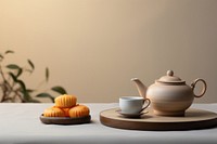 Mandarins and tea pot Chinese New Year teapot table.