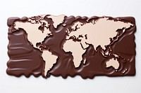 World map chocolate dessert food.