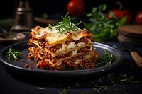 Italian food gourmet lasagna sauce.