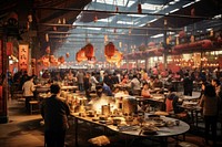 Chinese New Year market food architecture.