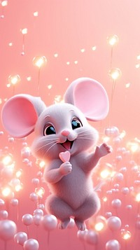Cute Mouse dreamy wallpaper cartoon animal mammal.