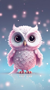 Cute Owl dreamy wallpaper animal cartoon nature.