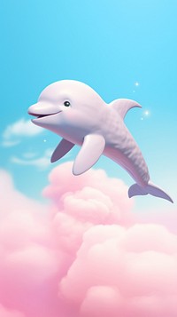 Cute Dolphin dreamy wallpaper dolphin animal cartoon.