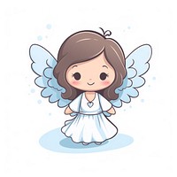 Cute little angel cartoon representation celebration.