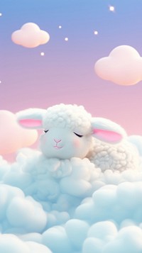 Cute Sheep dreamy wallpaper animal sheep cartoon.