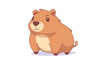 Capybara cartoon style animal hamster mammal.