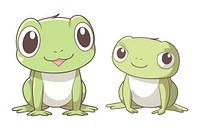 Frog cartoon style animal frog amphibian.