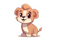 Lion cartoon style animal mammal puppy.