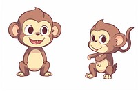 Monkey cartoon style monkey animal cute.