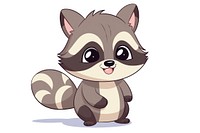 Racoon cartoon style animal drawing mammal.