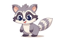 Racoon cartoon style animal drawing mammal.