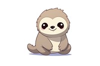 Sloth cartoon style animal drawing mammal.