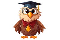 Animal graduation cartoon bird.