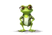 Frog character wear sunglasses animal amphibian cartoon.