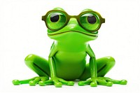 Frog character wear sunglasses animal amphibian cartoon.
