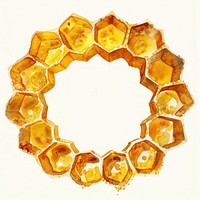 Bee honey comb border jewelry white background accessories.