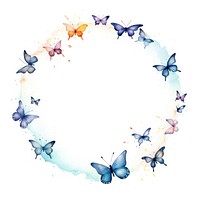 Butterflys cercle border white background accessories creativity.