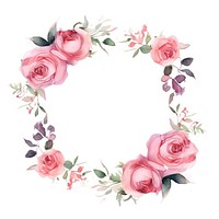 Rose border pattern flower wreath.